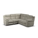 Selby Group 3 Electric Recliner with Power Headrest  Lumbar Support in Miller Taupe Fabric