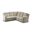 Selby Group 3 Electric Recliner with Power Headrest  Lumbar Support in Plush Beige Fabric