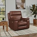 Selby Power Recliner Armchair in Virgo Chestnut Leather