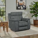 Selby Power Recliner Armchair with Power Headrest in Miller Grey Fabric