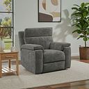 Selby Power Recliner Armchair with Power Headrest in Plush Charcoal Fabric