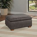 Selby Storage Footstool in Pilgrim Pewter Fabric