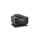 Seymour Recliner Armchair With Power Headrest in Descent Charcoal Fabric