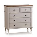 Shay Rustic Oak and Painted 3+2 Chest of Drawers