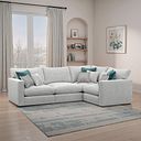 Malvern 4 Seat Modular Corner Sofa in Silver fabric - Group 2