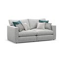 Malvern 2 Seater Modular Sofa in Silver fabric - Group 8