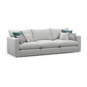 Malvern 3 Seater Modular Sofa in Silver fabric - Group 9