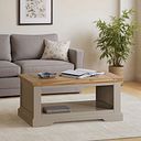 St Ives Natural Oak and Light Grey Painted Coffee Table