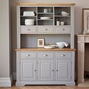 St Ives Natural Oak and Light Grey Painted Large Dresser
