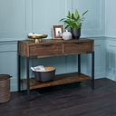 Detroit Solid Hardwood and Metal Console Table