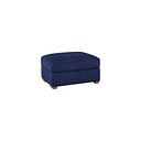 Texas Corner Chaise Large Storage Footstool in Navy fabric