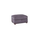Texas Corner Chaise Large Storage Footstool in Pewter fabric