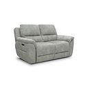 Theo 2 Seater Power Recliner Sofa in Marble Silver Fabric