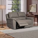Theo 2 Seater Power Recliner Sofa in Oyster Leather