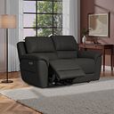 Theo 2 Seater Power Recliner Sofa in Storm Leather