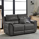 Theo 2 Seater Sofa in Elephant Grey Leather