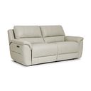 Theo 3 Seater Power Recliner Sofa in Bone China Leather
