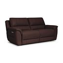 Theo 3 Seater Power Recliner Sofa in Chestnut Leather