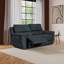 Theo 3 Seater Power Recliner Sofa in Dexter Shadow Fabric