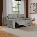 Theo 3 Seater Power Recliner Sofa in Dexter Stone Fabric
