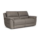 Theo 3 Seater Power Recliner Sofa in Oyster Leather