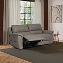 Theo 3 Seater Power Recliner Sofa in Oyster Leather