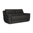 Theo 3 Seater Power Recliner Sofa in Storm Leather