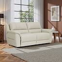 Theo 3 Seater Sofa in Bone China Leather