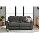 Theo 3 Seater Sofa in Elephant Grey Leather