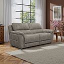 Theo 3 Seater Sofa in Marble Mink Fabric