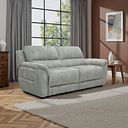 Theo 3 Seater Sofa in Marble Silver Fabric