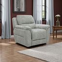 Theo Armchair in Marble Silver Fabric