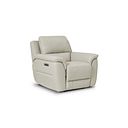 Theo Power Recliner Armchair in Bone China Leather