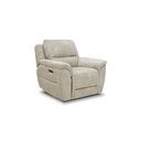 Theo Power Recliner Armchair in Marble Cream Fabric