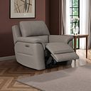 Theo Power Recliner Armchair in Oyster Leather