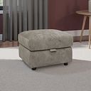 Theo Storage Footstool in Marble Mink Fabric