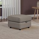 Theo Storage Footstool in Oyster Leather