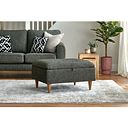 Thornley Storage Footstool in Forest Green Fabric