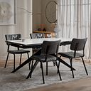 Trento 5ft White Ceramic Extendable Dining Table