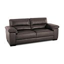 Turin 3 Seater Sofa in Dark Grey Leather