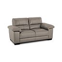 Turin 2 Seater Sofa in Light Grey Leather