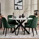 Venice 4ft White Ceramic Round Dining Table