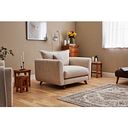 Willoughby High Back Loveseat in Cream Fabric