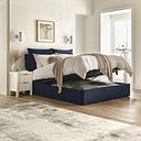 Wren Double Ottoman Bed in Smooth Midnight Fabric