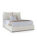 Wren King-Size Ottoman Bed in Smooth Stone Fabric