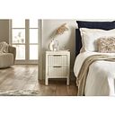 Wren White Painted Solid Oak 2 Drawer Bedside Table