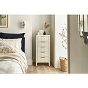 Wren White Painted Solid Oak 5 Drawer Tallboy