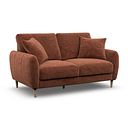 Zara 2 Seater Sofa in Arlan Copperwood Fabric