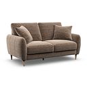 Zara 2 Seater Sofa in Canna Cocoa Fabric