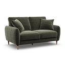 Zara 2 Seater Sofa in Canna Dark Green Fabric